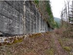 Retaining wall about half between wellington and Windy point tunnel